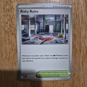 🔥 QTY 3 Pokemon Risky Ruins Trainer Card